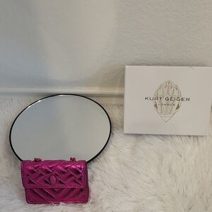 Kurt Geiger Metallic Pink Crossbody Bag